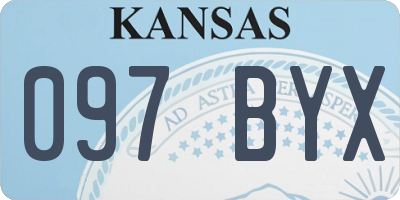 KS license plate 097BYX