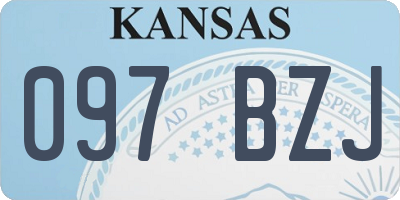 KS license plate 097BZJ