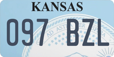 KS license plate 097BZL