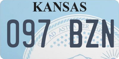KS license plate 097BZN