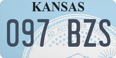 KS license plate 097BZS