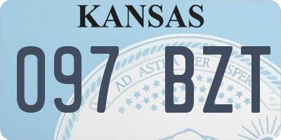 KS license plate 097BZT