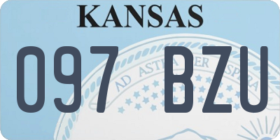 KS license plate 097BZU