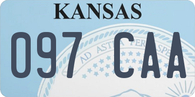 KS license plate 097CAA
