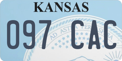 KS license plate 097CAC