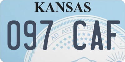 KS license plate 097CAF