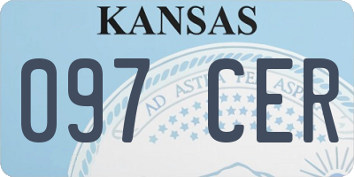 KS license plate 097CER