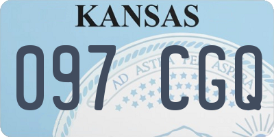 KS license plate 097CGQ