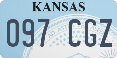 KS license plate 097CGZ