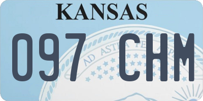KS license plate 097CHM