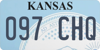 KS license plate 097CHQ