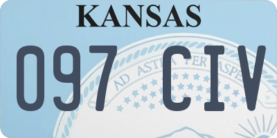 KS license plate 097CIV