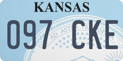 KS license plate 097CKE