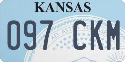 KS license plate 097CKM