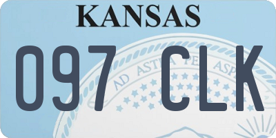 KS license plate 097CLK
