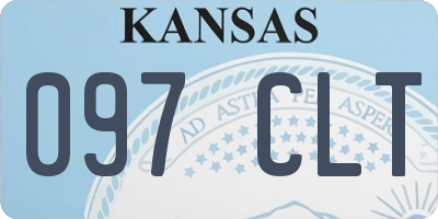 KS license plate 097CLT