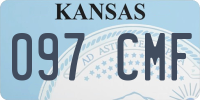 KS license plate 097CMF