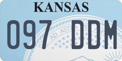 KS license plate 097DDM