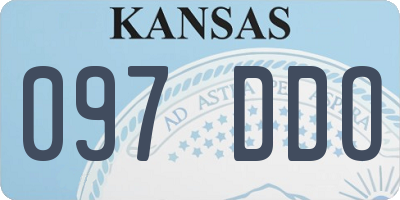 KS license plate 097DDO