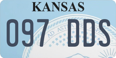 KS license plate 097DDS