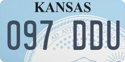 KS license plate 097DDU
