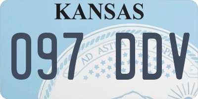 KS license plate 097DDV