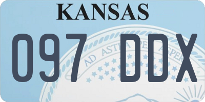 KS license plate 097DDX