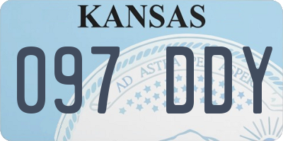 KS license plate 097DDY