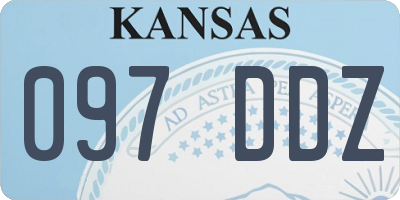 KS license plate 097DDZ