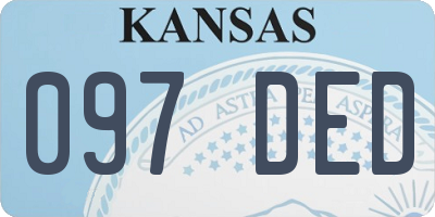 KS license plate 097DED