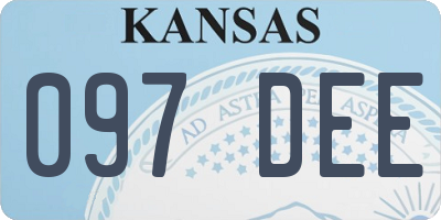 KS license plate 097DEE