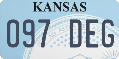 KS license plate 097DEG