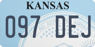 KS license plate 097DEJ