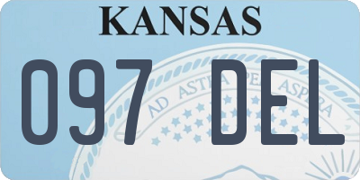 KS license plate 097DEL