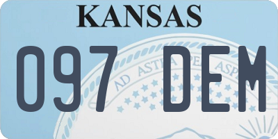 KS license plate 097DEM