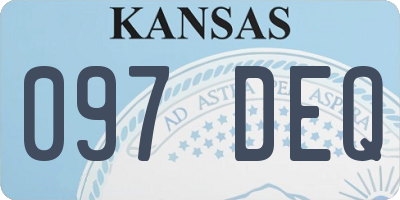 KS license plate 097DEQ