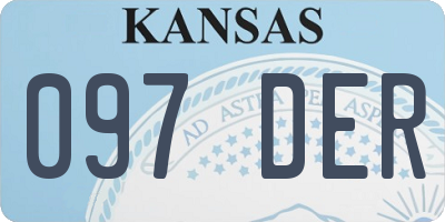 KS license plate 097DER