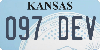 KS license plate 097DEV