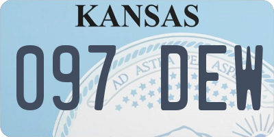 KS license plate 097DEW