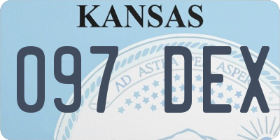 KS license plate 097DEX