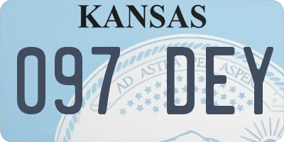 KS license plate 097DEY