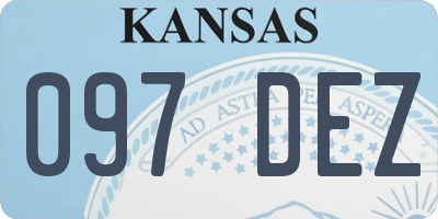 KS license plate 097DEZ