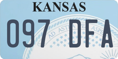 KS license plate 097DFA