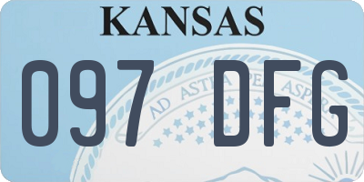 KS license plate 097DFG