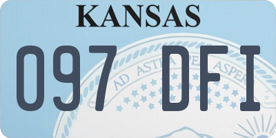 KS license plate 097DFI