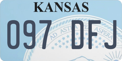 KS license plate 097DFJ