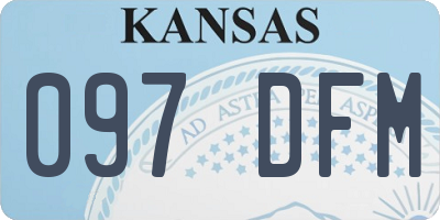 KS license plate 097DFM