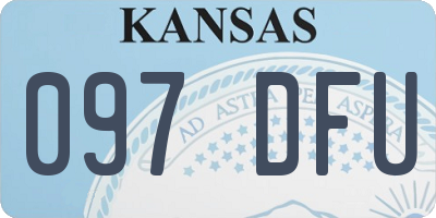 KS license plate 097DFU