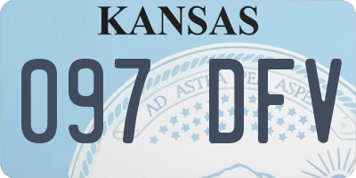 KS license plate 097DFV