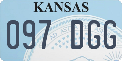 KS license plate 097DGG